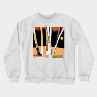 Moon Behind the Trees Collage Crewneck Sweatshirt